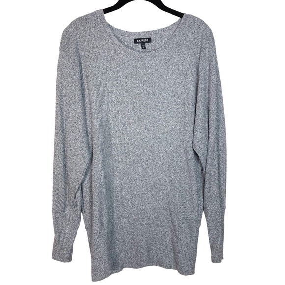Express Gray Dolman Tunic Sweater - Picture 4 of 7